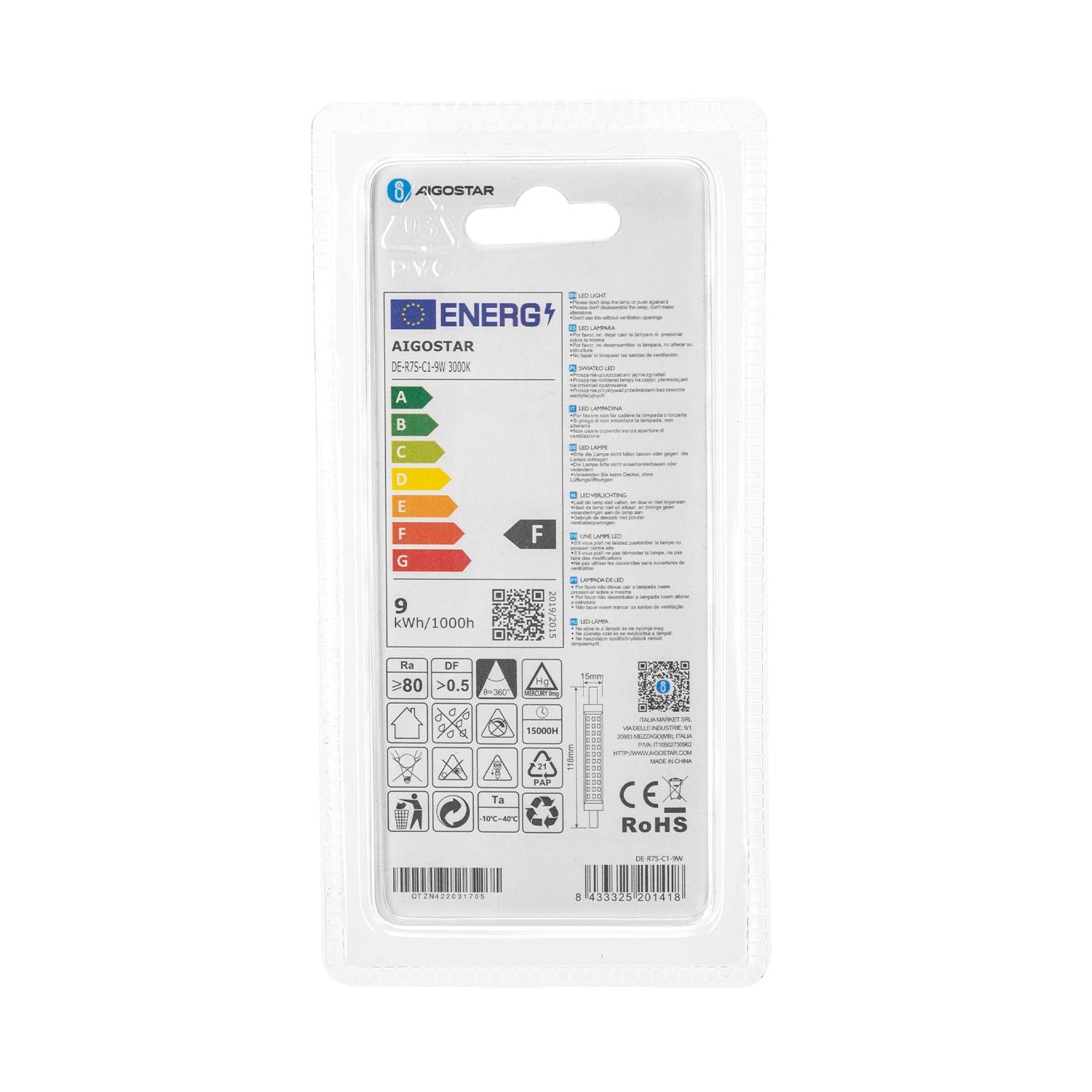 LED R7S 9W Warm Light