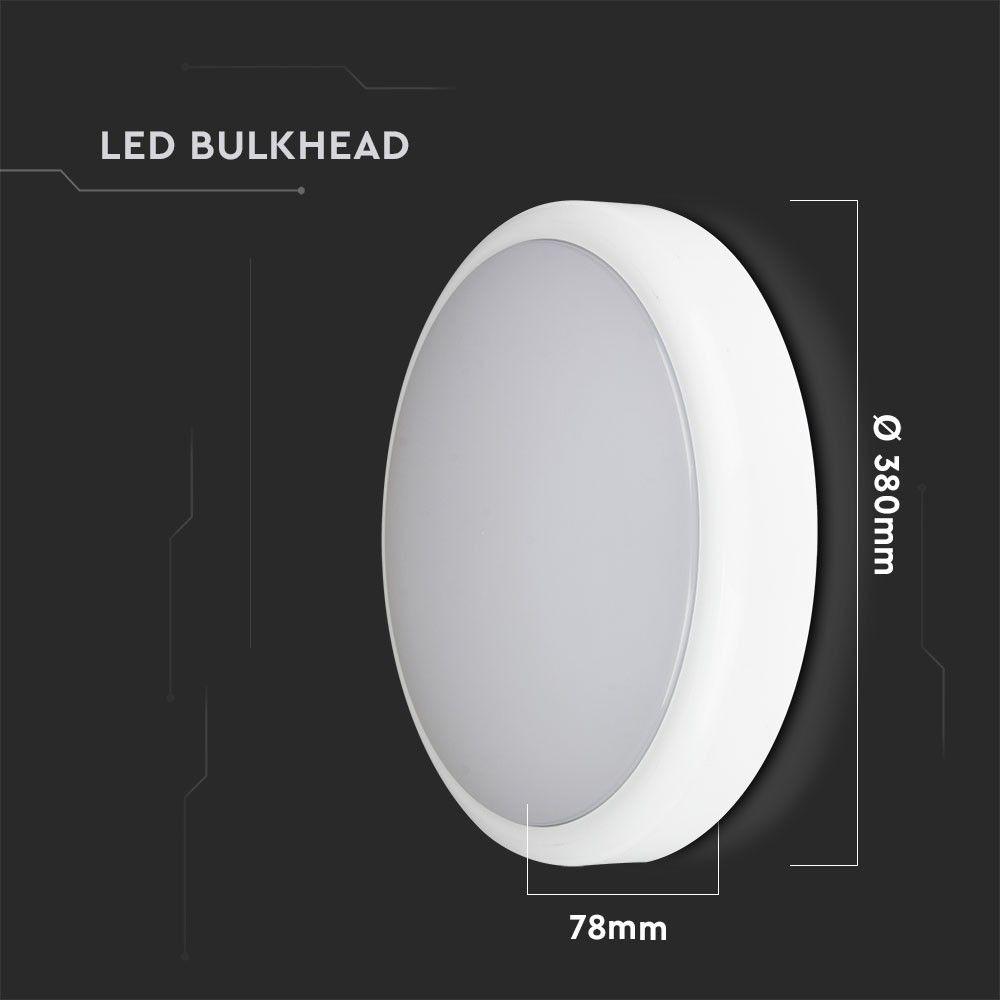 20W Plafon LED, Moduł awaryjny z sensorem, Chip Samsung, Barwa:3w1, IP65, VTAC, SKU 20096