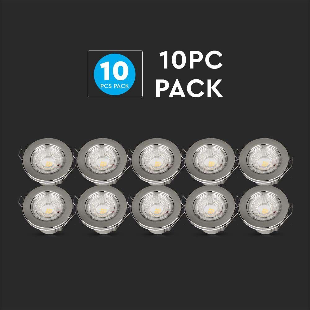 VT-885 5W SPOTLIGHT FIRERATED FITTING SAMSUNG CHIP 3000K NICKLE 10PCS/PACK