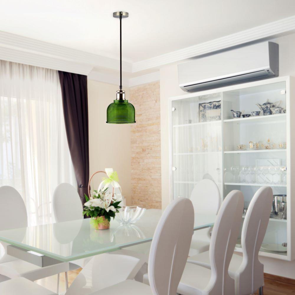 VT-7150 E27 GLASS PENDANT LIGHT-GREEN 150CM