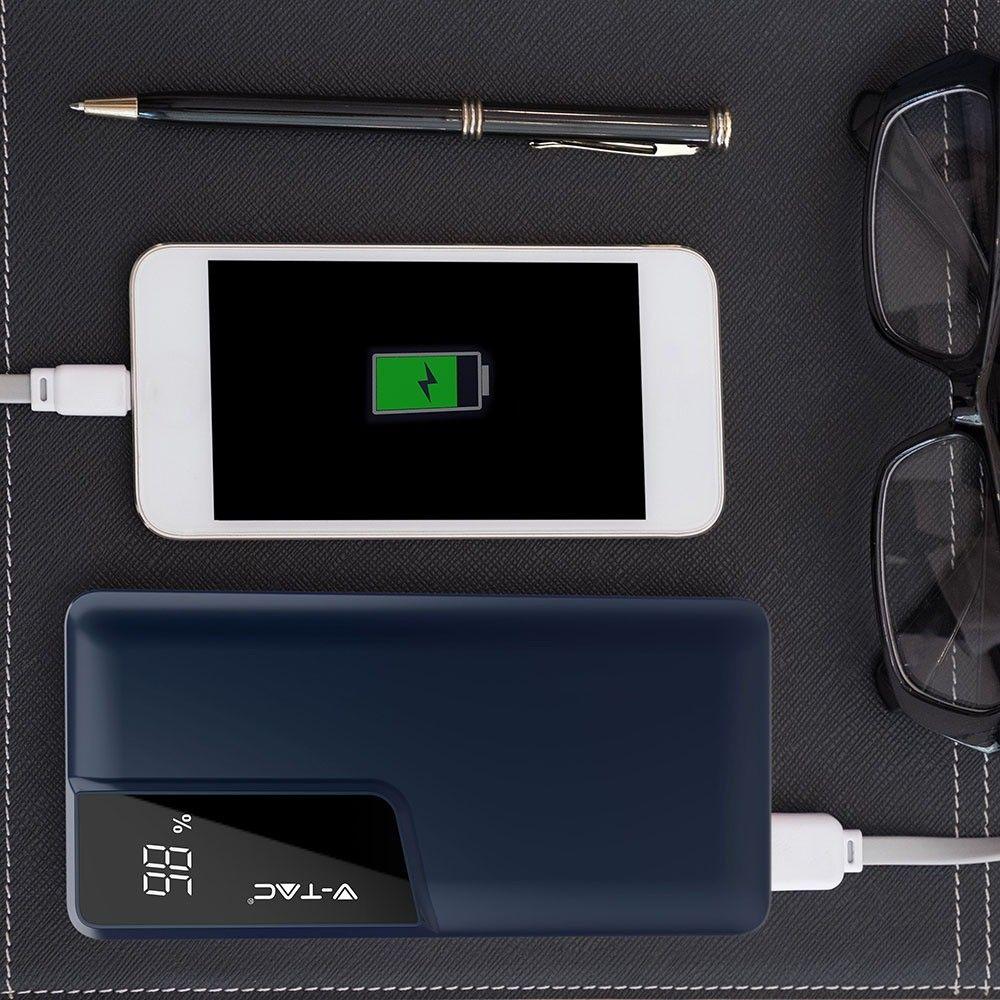 VT-3511 10000mah POWER BANK WITH DIGITAL DISPLAY & USB TYPE-C-NAVY