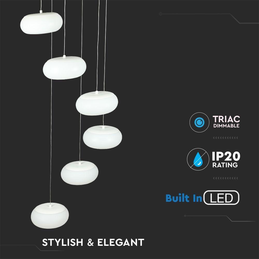 VT-7390 72W LED DESIGNER HANGING PENDANT LIGHT(TRIAC DIMMABLE) 3000k -WHITE