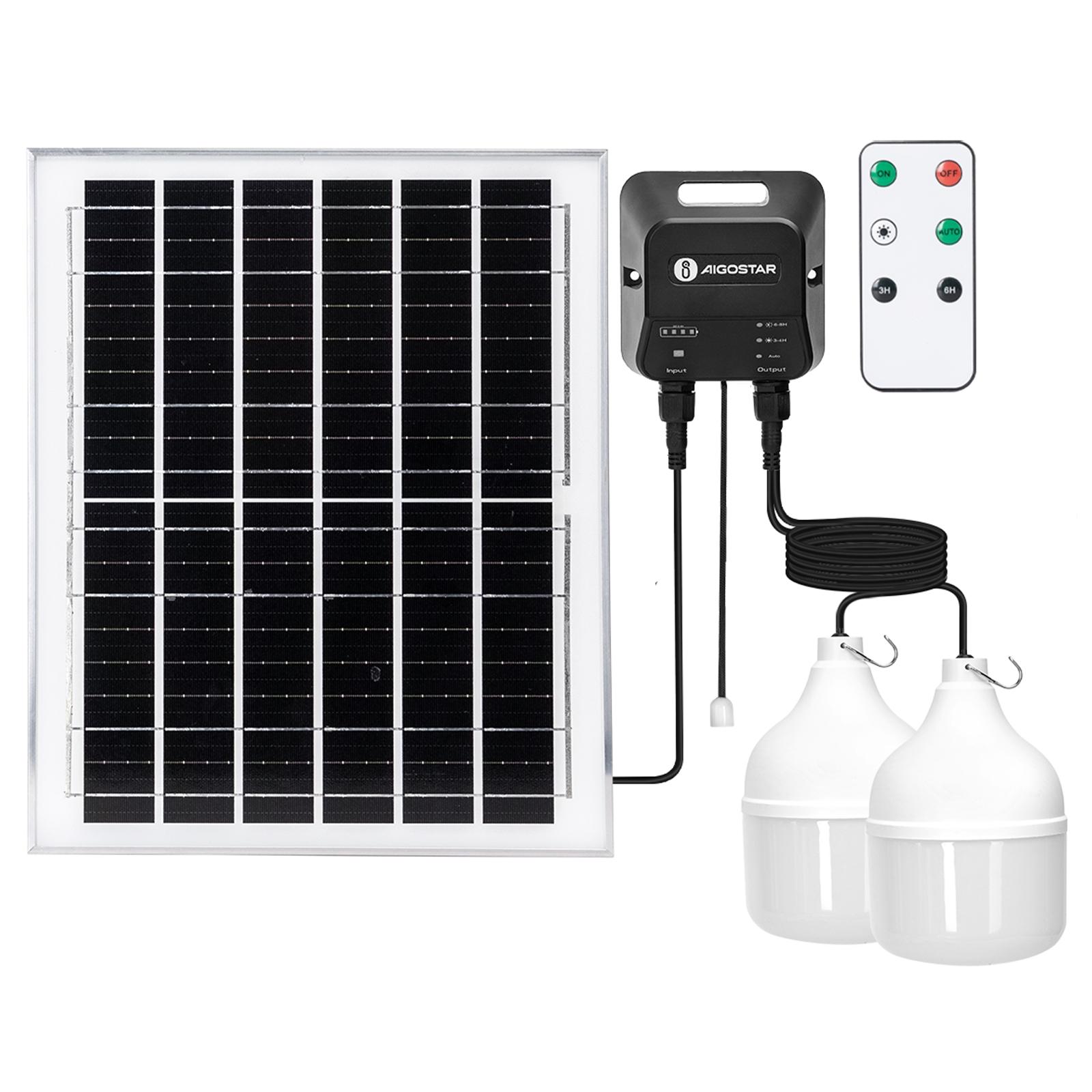 SOLAR LIGHT/SPLIT/with Batterie/T-bulb/5M+3M LINE/100W*2/6500K/1splits into 2