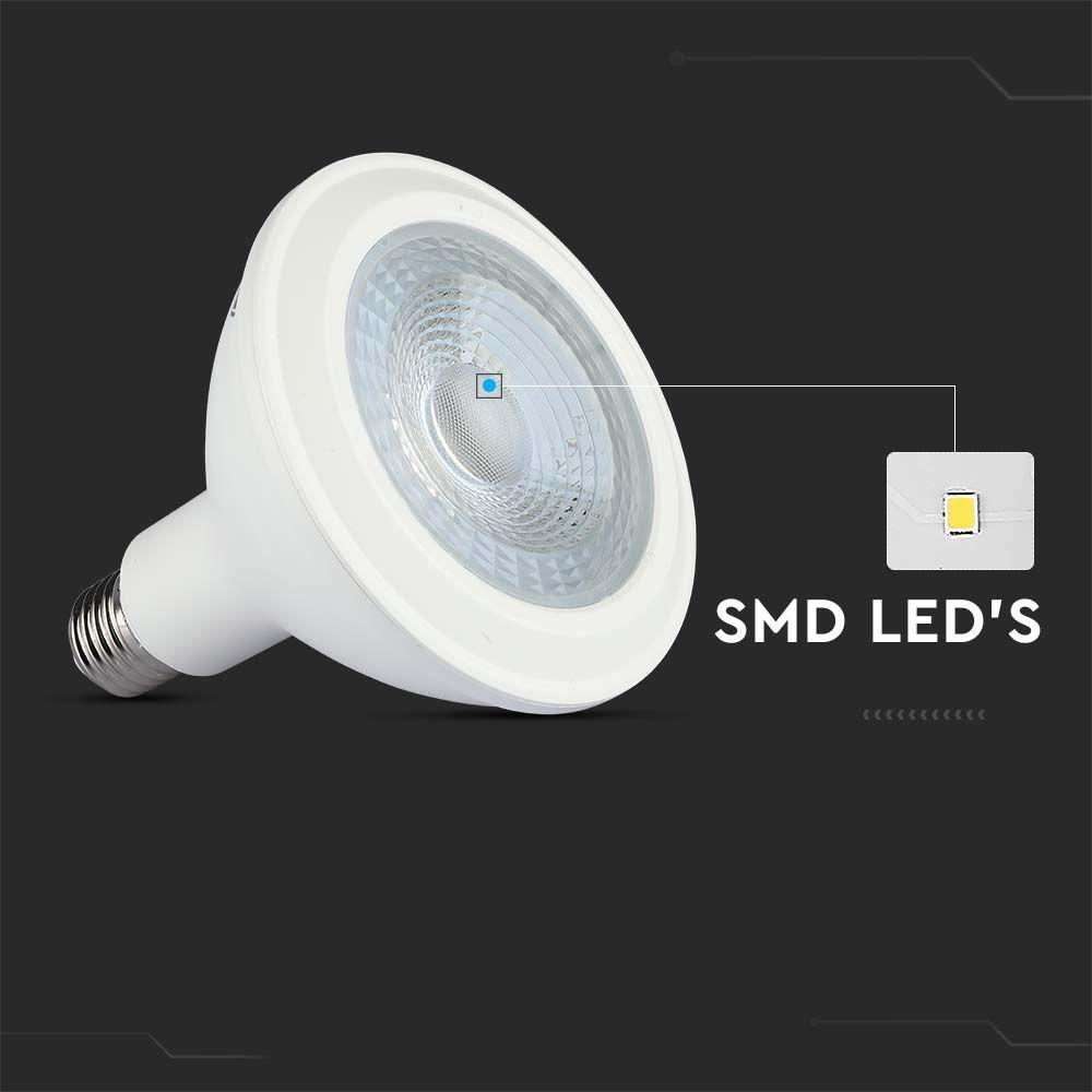 12.8W PAR 38 Żarówka LED, Chip SAMSUNG, Barwa:3000K, Trzonek:E27, VTAC, SKU 21150