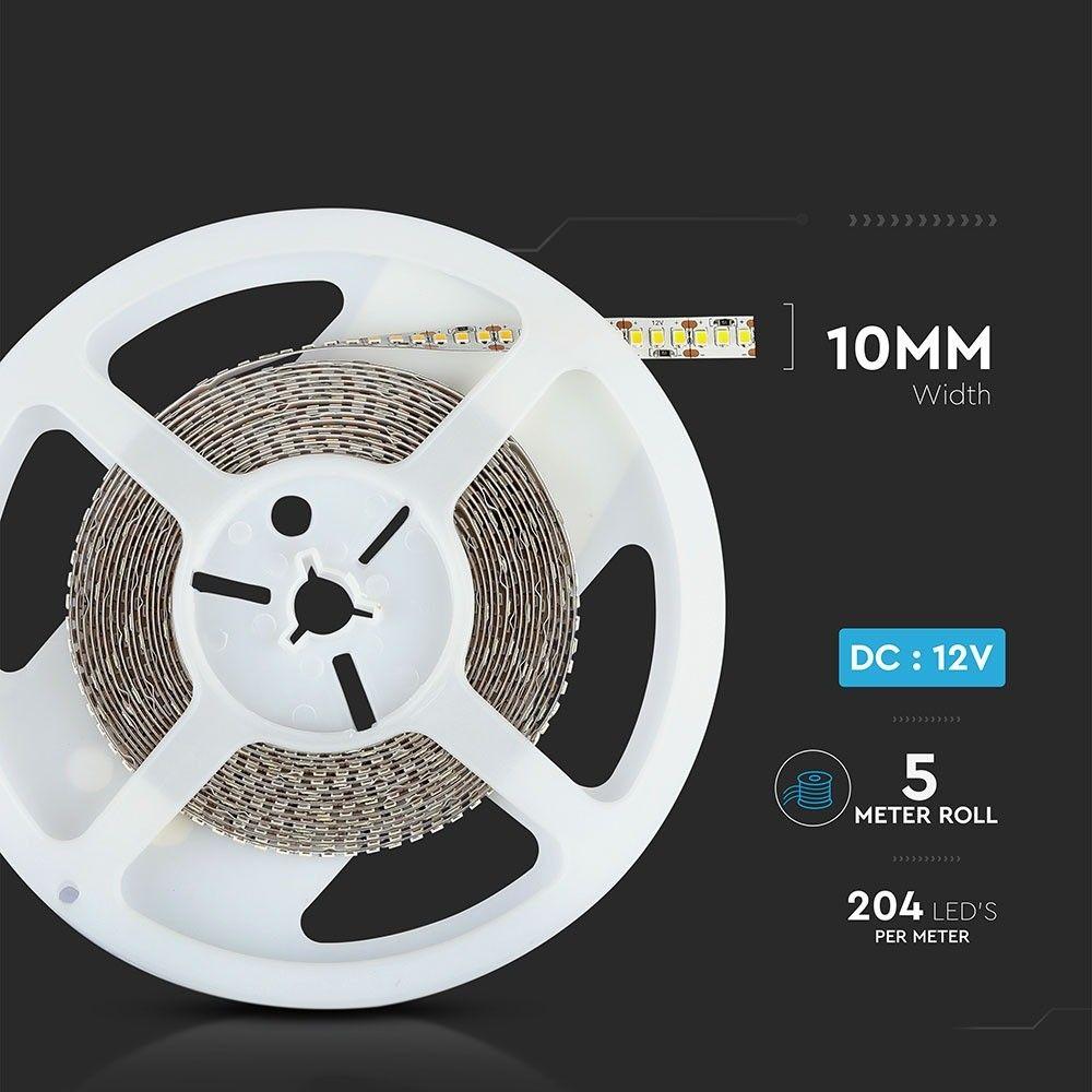 VT-2835-204 18W/M LED STRIP LIGHT 6000K IP20 (5M/ROLL)(PRICE PER M)