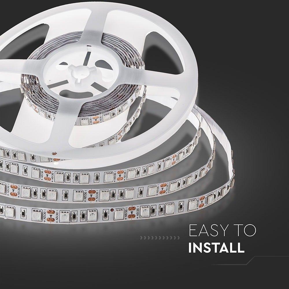 VT-5050-60 10.8W/M LED STRIP LIGHT YELLOW IP20 (5M/ROLL)(PRICE PER M)