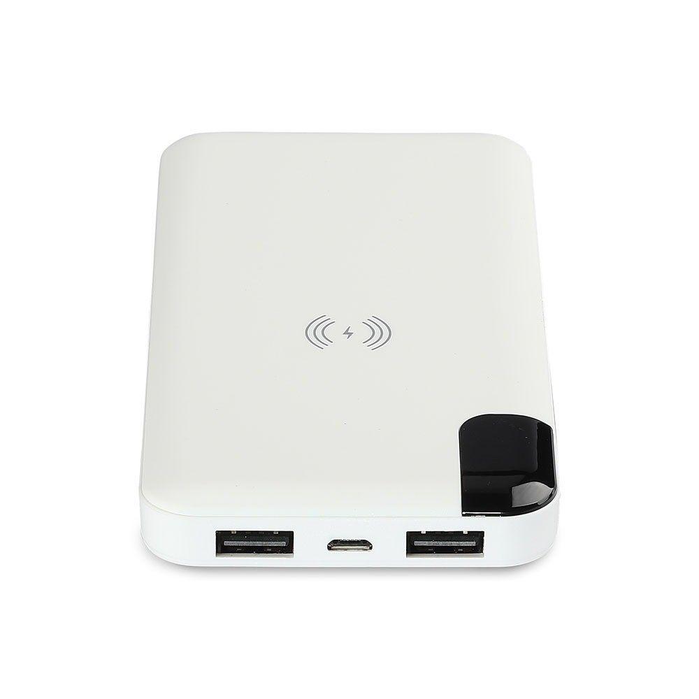 VT-3509 8000mah WIRELESS POWER BANK WITH DISPLAY AND STAND -WHITE