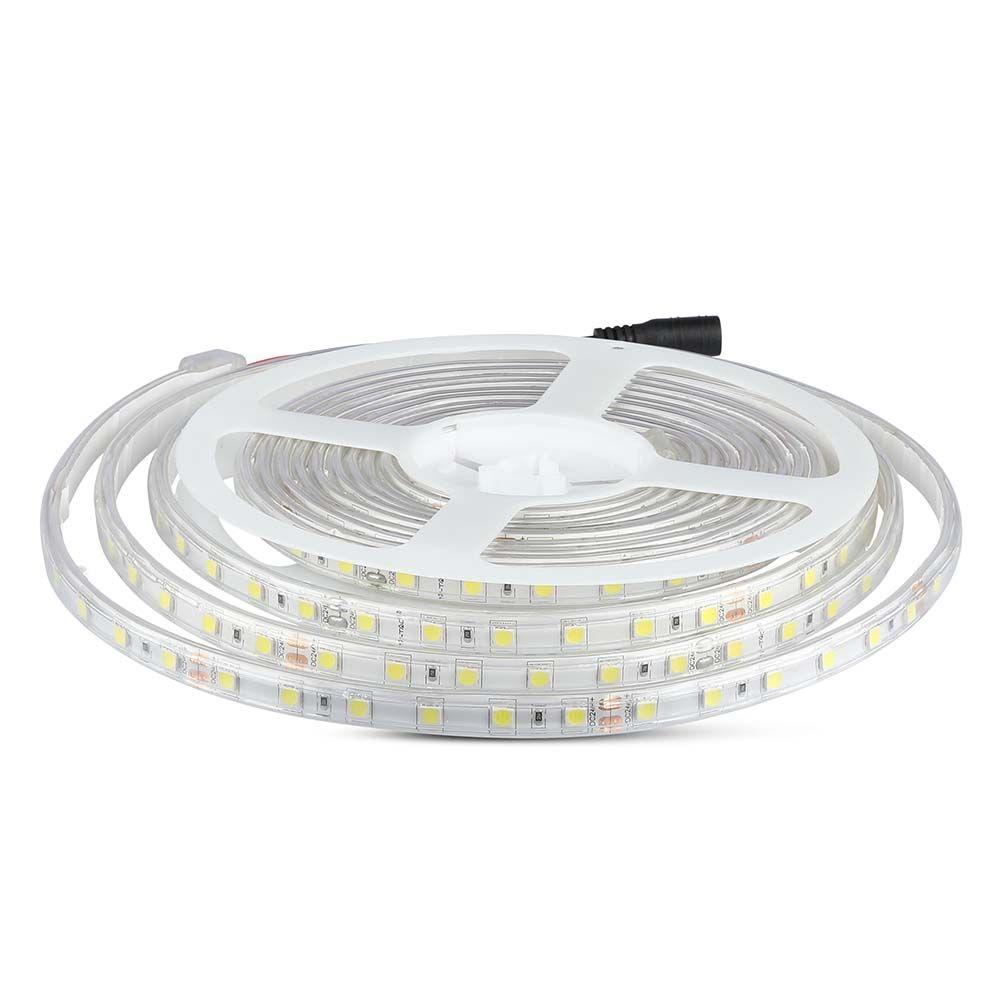 10W Taśma LED, Barwa:4000K, IP65/ Zasilanie: 24V, Rolka:5m, VTAC, SKU 212563