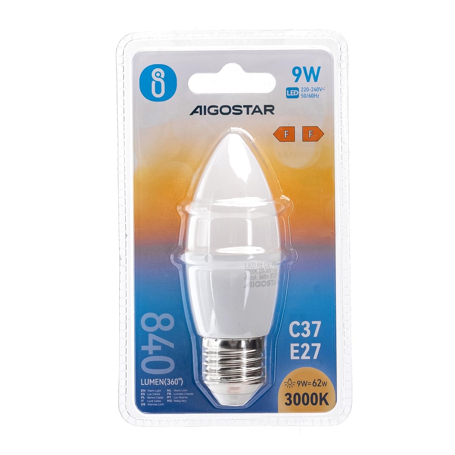 LED E27 9W C37