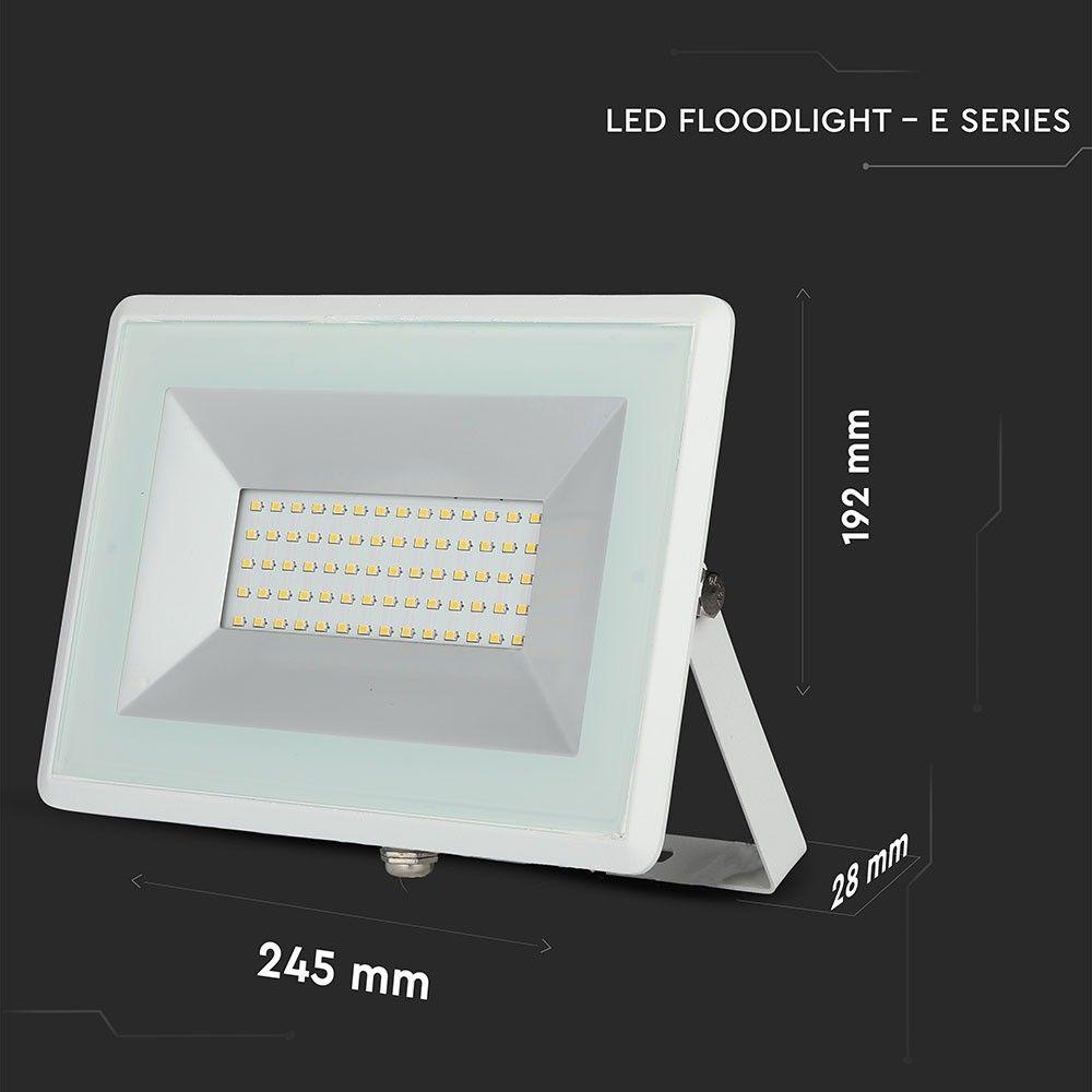 50W Naświetlacz LED SMD, Barwa:4000K, Obudowa: Biała, VTAC, SKU 5962