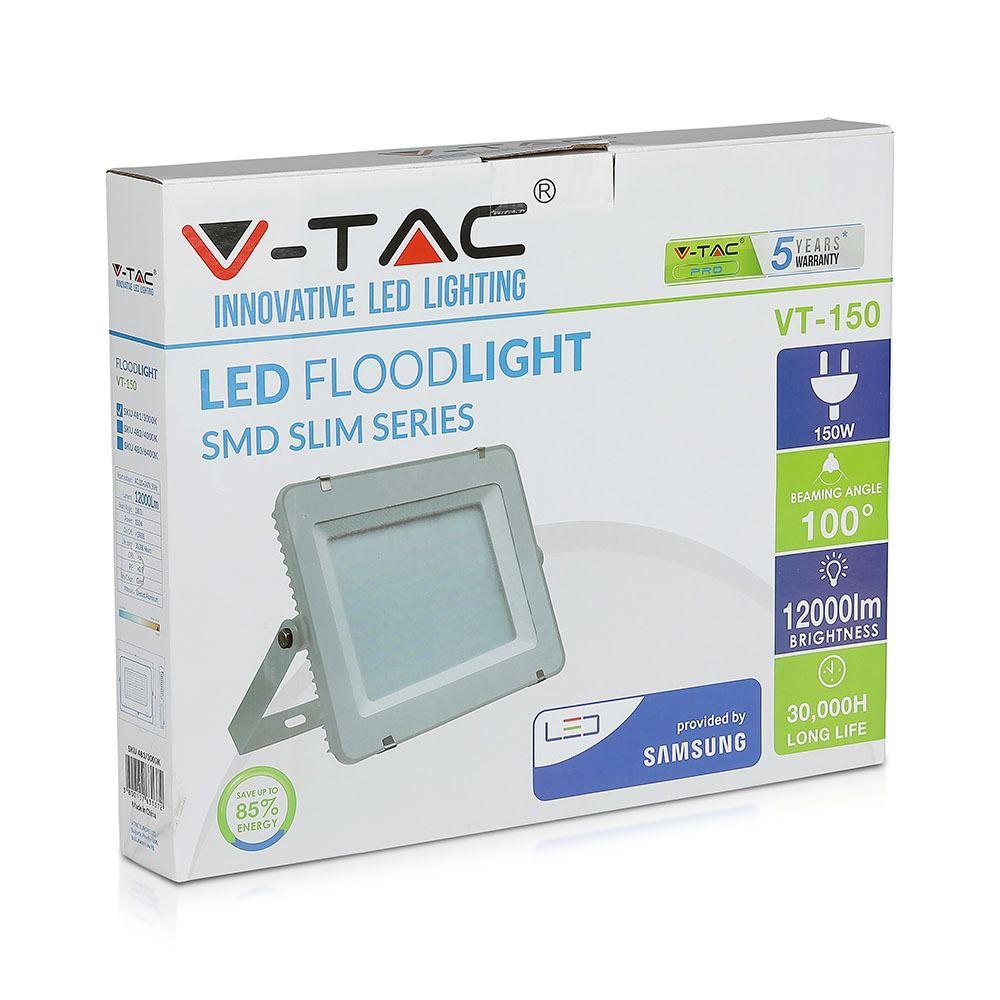 VT-150 150W SMD FLOODLIGHT SAMSUNG CHIP 3000K GREY BODY