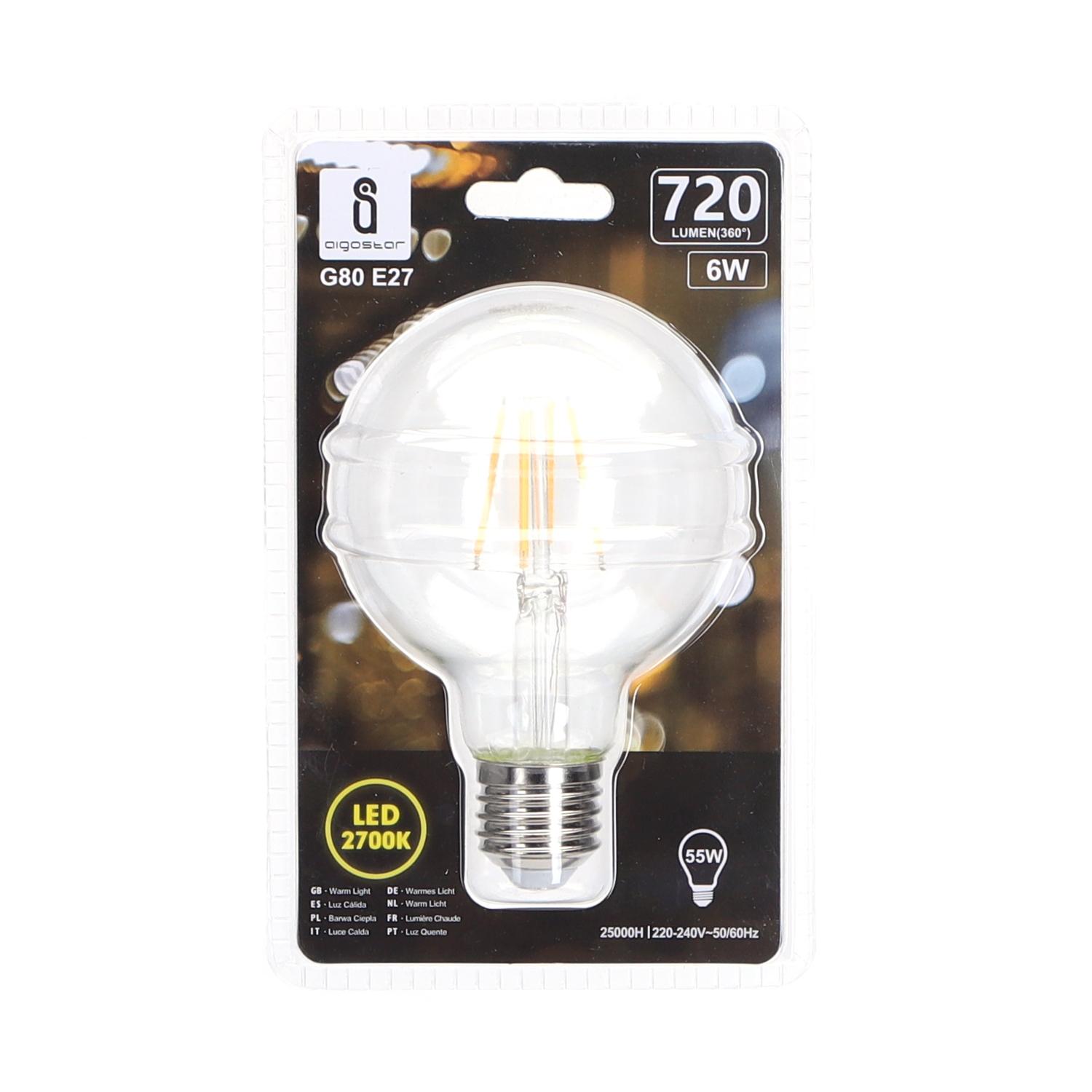 LED filament lamp G80