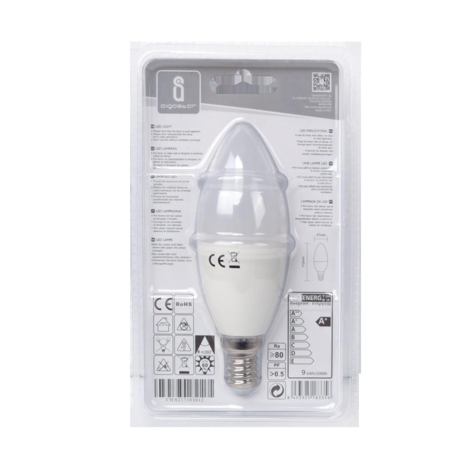 LED C37 E14 9W