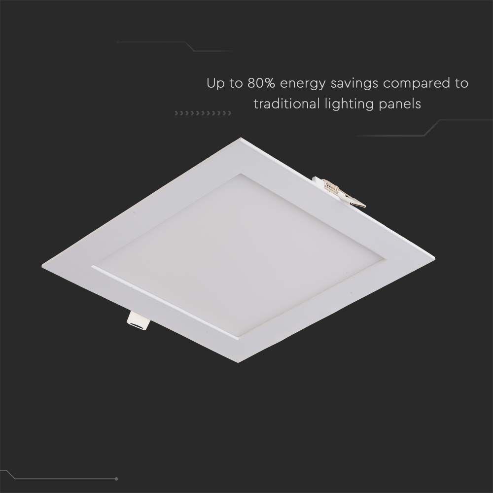 18W Panel LED, Barwa:3000K, Kwadratowa, VTAC, SKU 214869