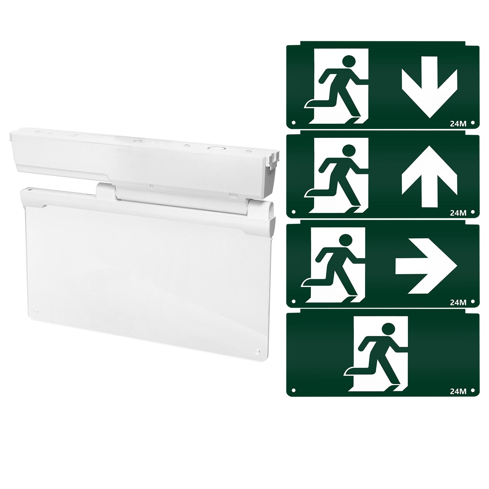 WALL SURFACE EMERGENCY EXIT LIGHT 2W 6500K