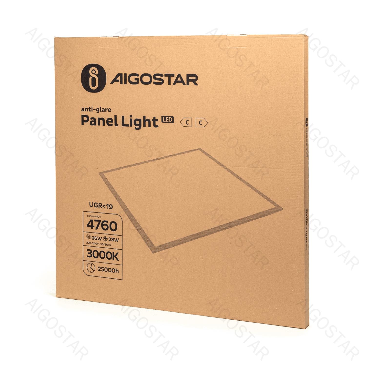 LED high-efficiency anti-glare panel light 28W warm light