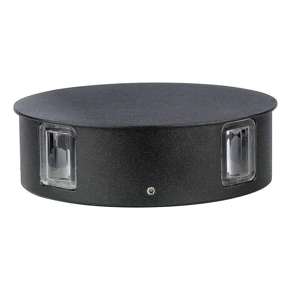 VT-706 4W LED WALL LIGHT 3000K IP65 BLACK BODY ROUND