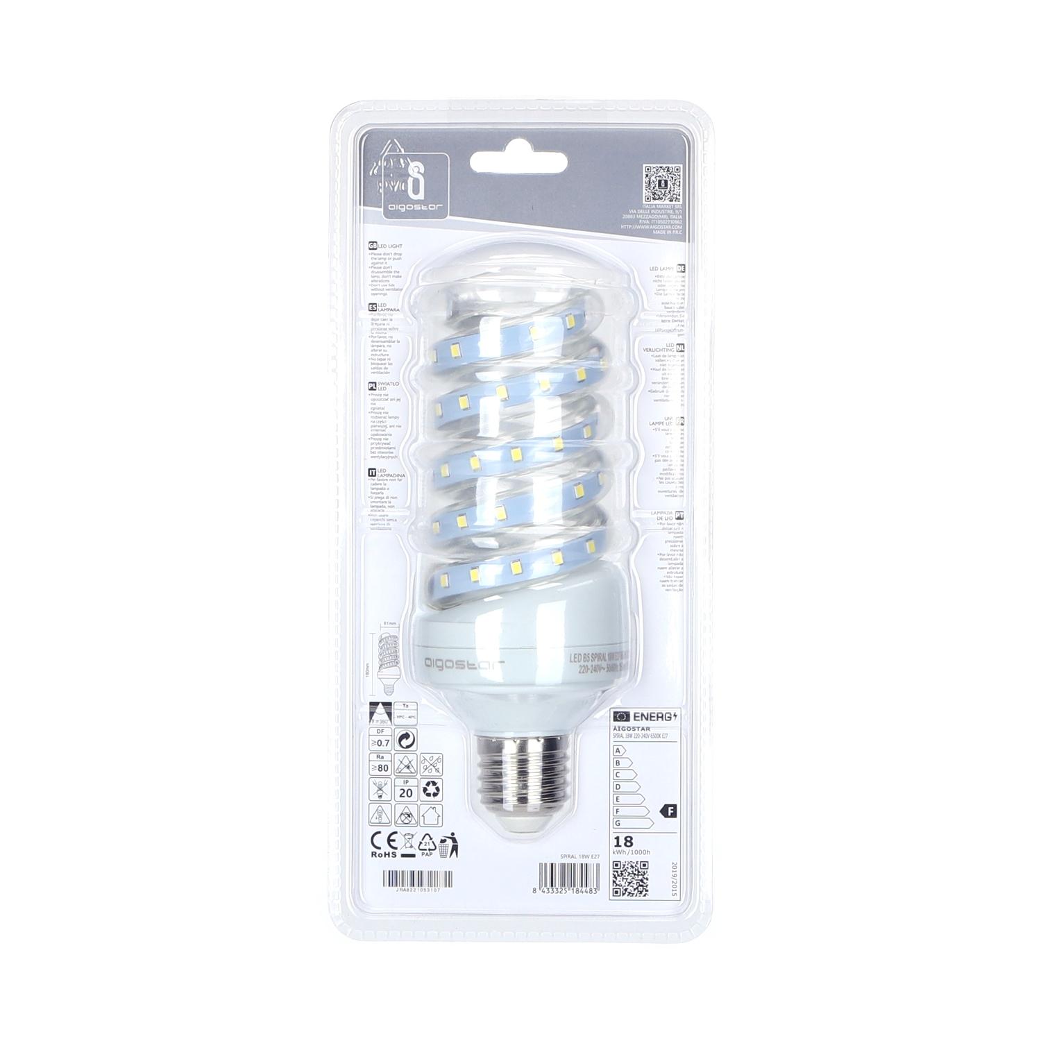 LED E27 18W Spiral tube