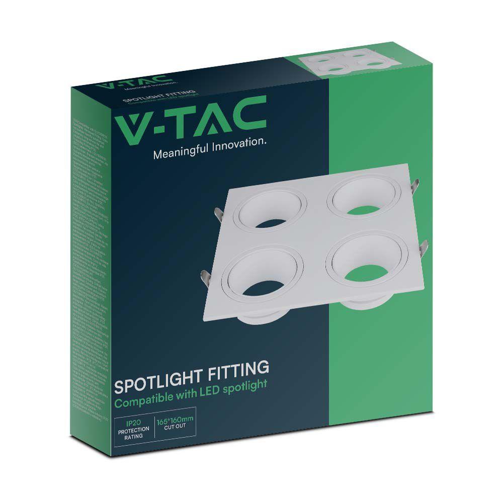 VT-442 4 HEAD SPOTLIGHT FITTINGS IRON+PC WHITE+WHITE