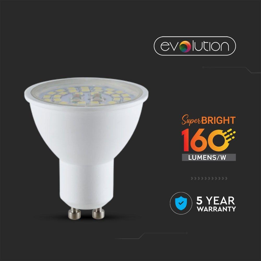 VT-2335 5W GU10 PLASTIC SPOTLIGHT-TRANSPARENT COVER 4000K(160LM/WATT)