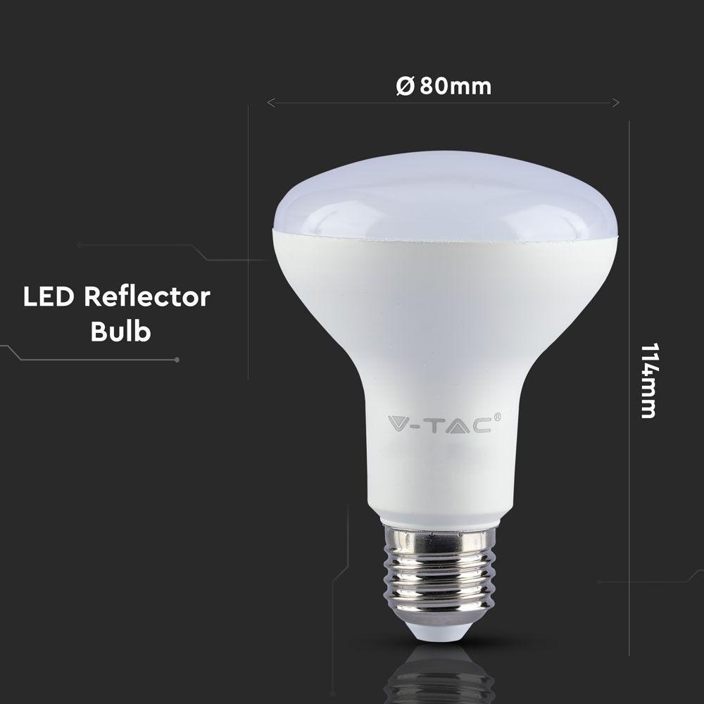 VT-280 10W R80 LED BULB-SAMSUNG CHIP 6400K E27