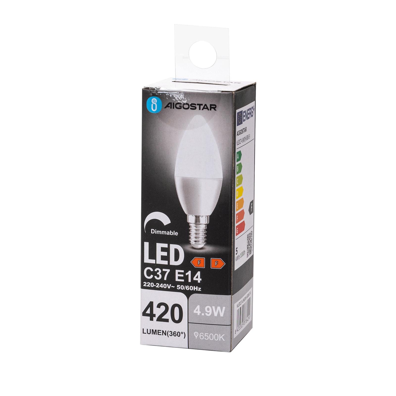 Ściemnialna żarówka LED C37 E14 4,9W 6500K