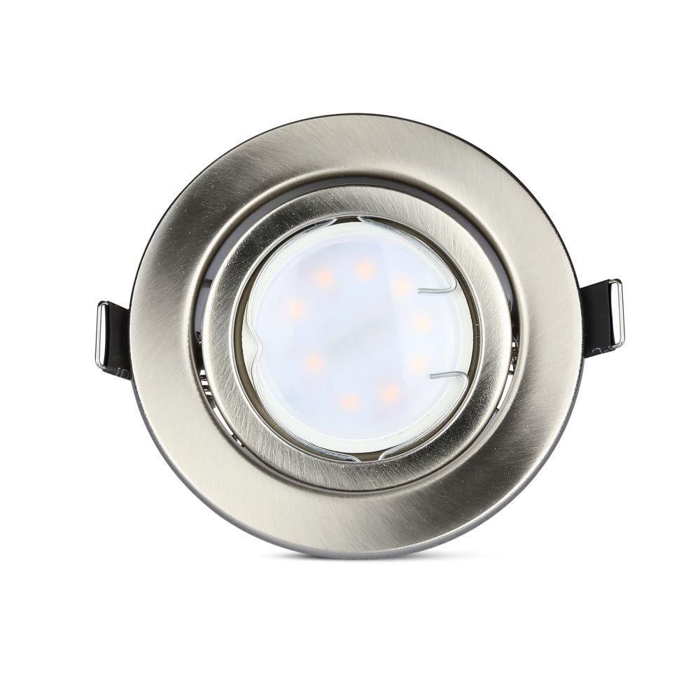 VT-4444 5W GU10 SPOT LIGHT WITH FITTING-SATIN NICKEL BODY 4000K 3PCS/PACK