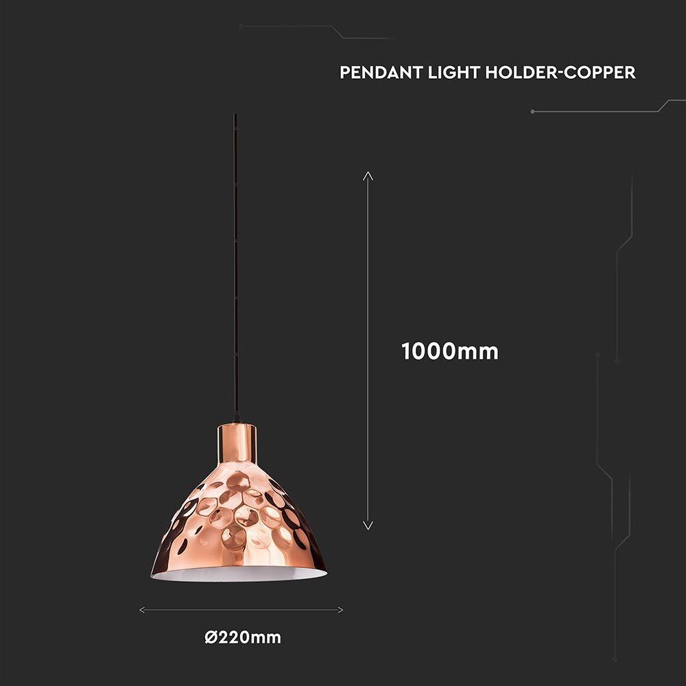 VT-8220 E27 PENDANT LIGHT HOLDER-COPPER