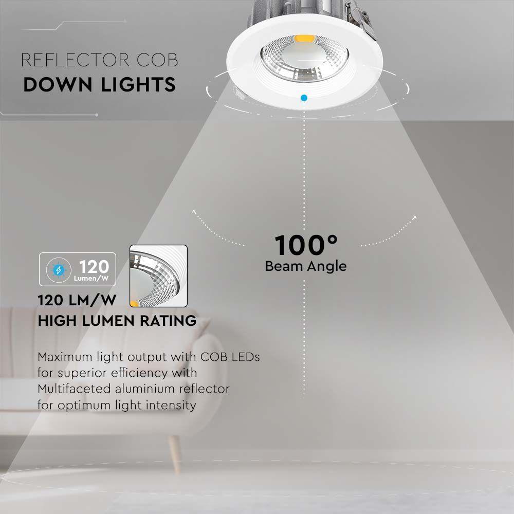 30W Oprawa wpuszczana reflektor LED, Barwa:3000K, HIGH LUMEN, VTAC, SKU 211276