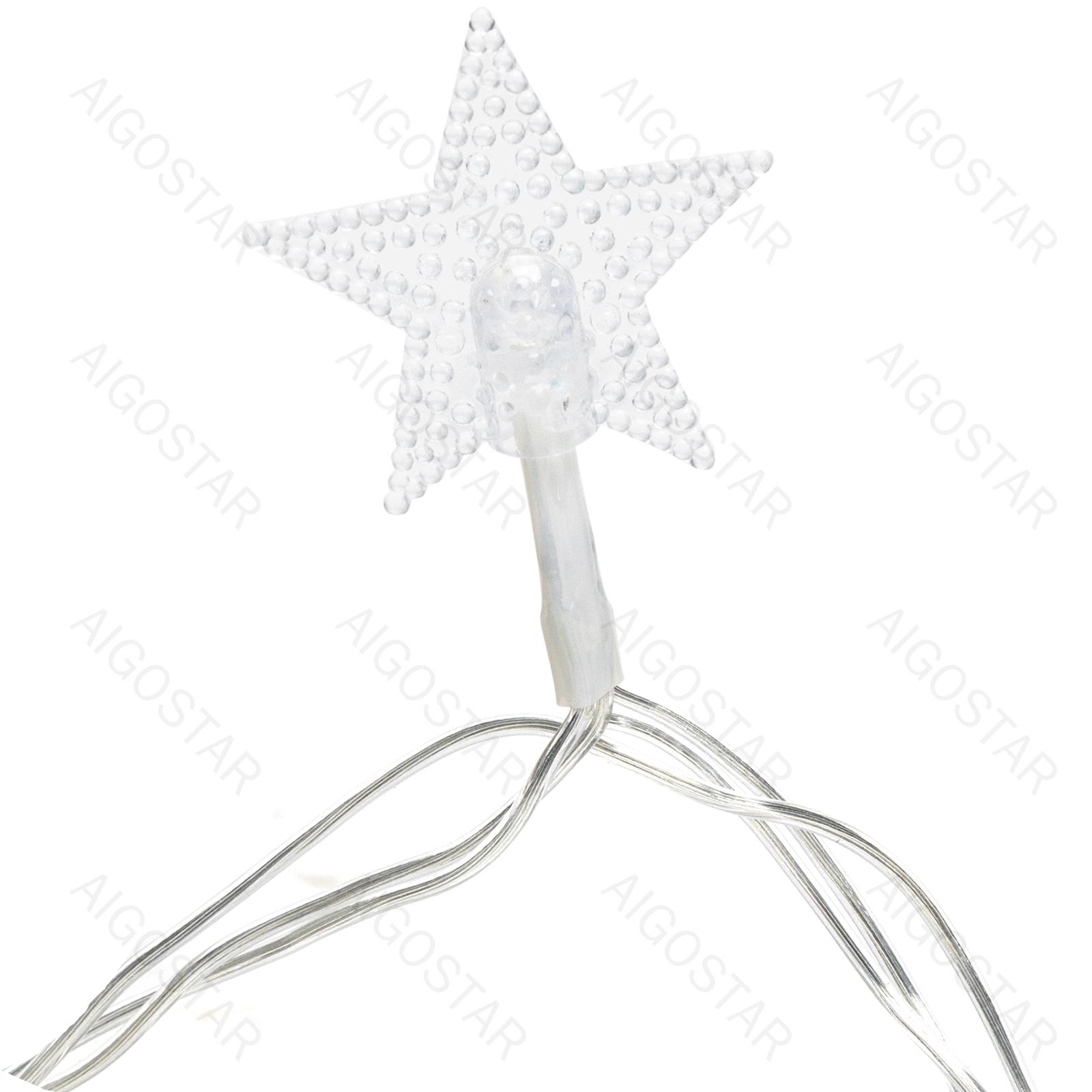 3AA battery star snowflake string lights, cold white, 5m