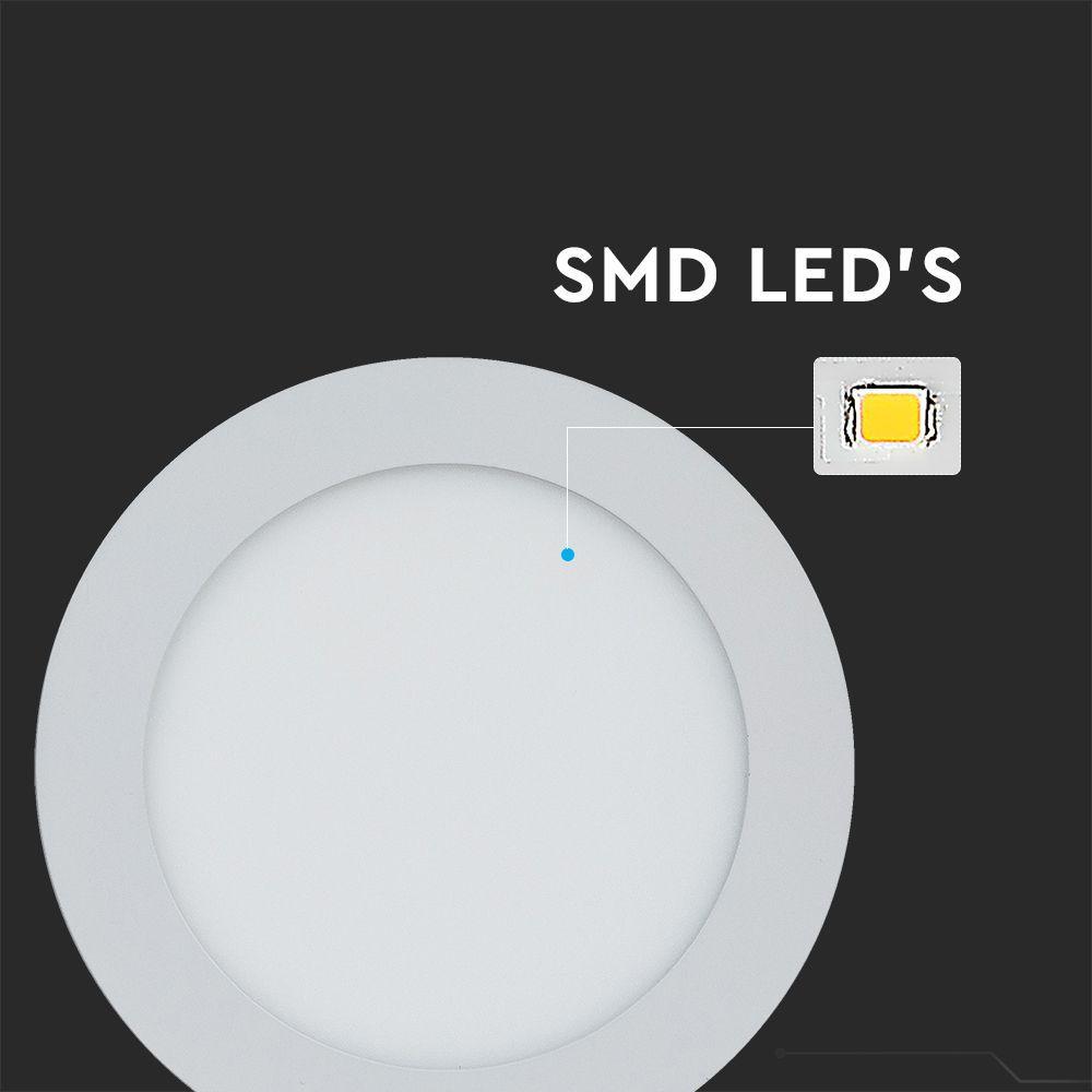 VT-1207 12W LED PREMIUM PANEL 3000K ROUND