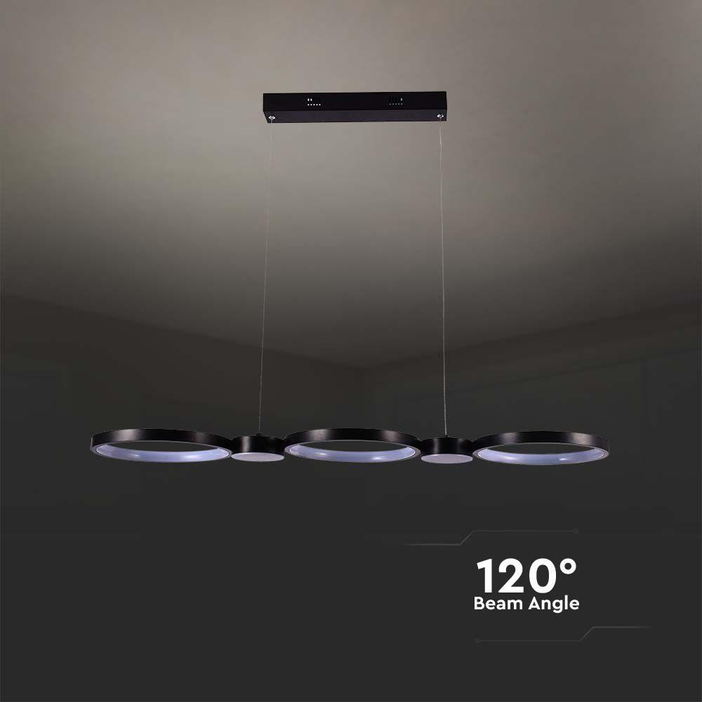 Lampa wisząca LED (95*100CM), Barwa: 4000K, Obudowa: Czarna      , VTAC, SKU 10043