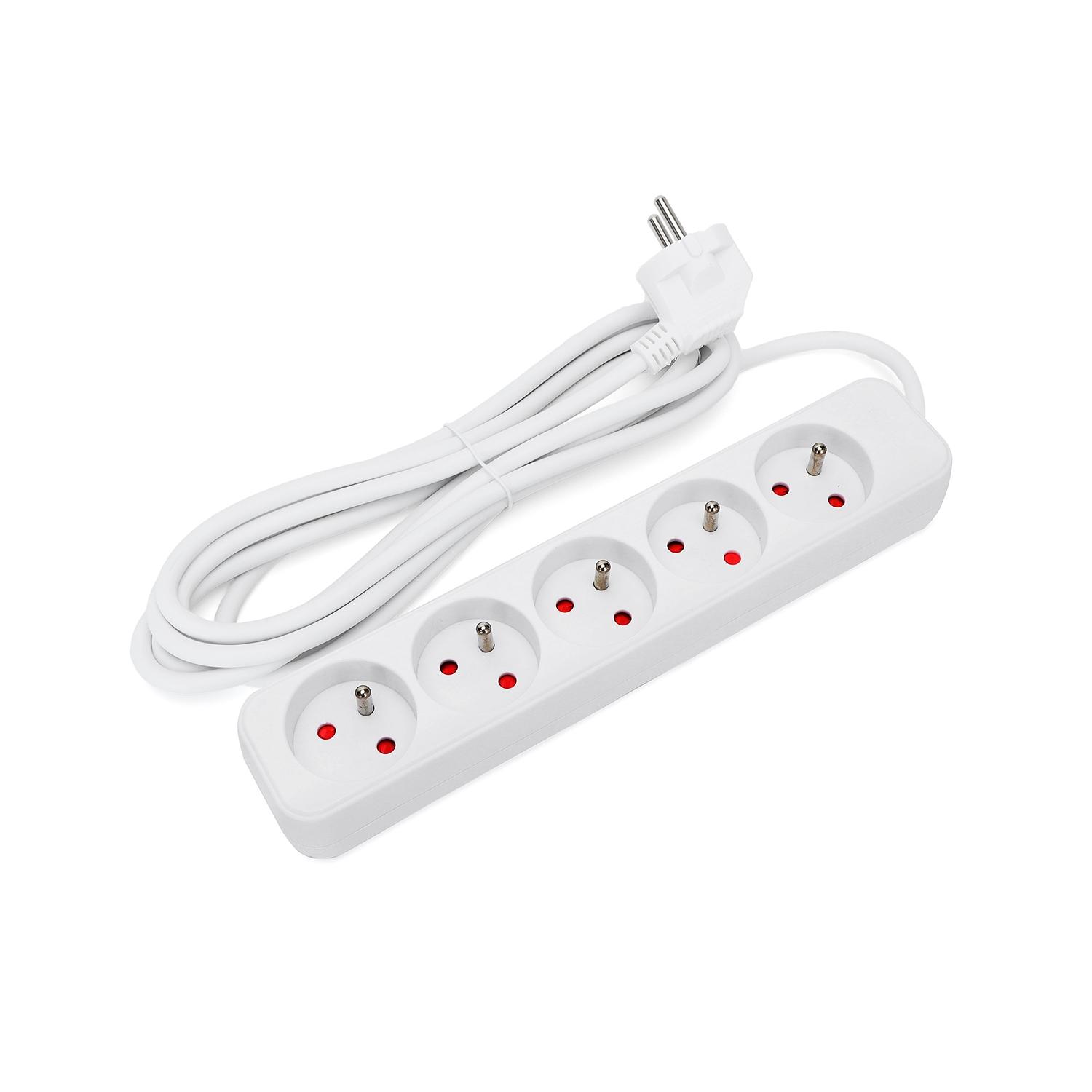 Power strips 5-way 3m H05VV-F 3G1.0m㎡ White