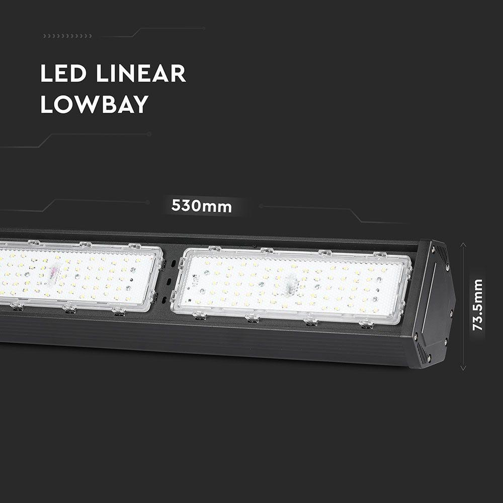 100W Liniowy HIGHBAY LED, Chip SAMSUNG, Barwa:6500K, Obudowa: Czarna, Wydajność: 120lm/w, Kąt 100', VTAC, SKU 892