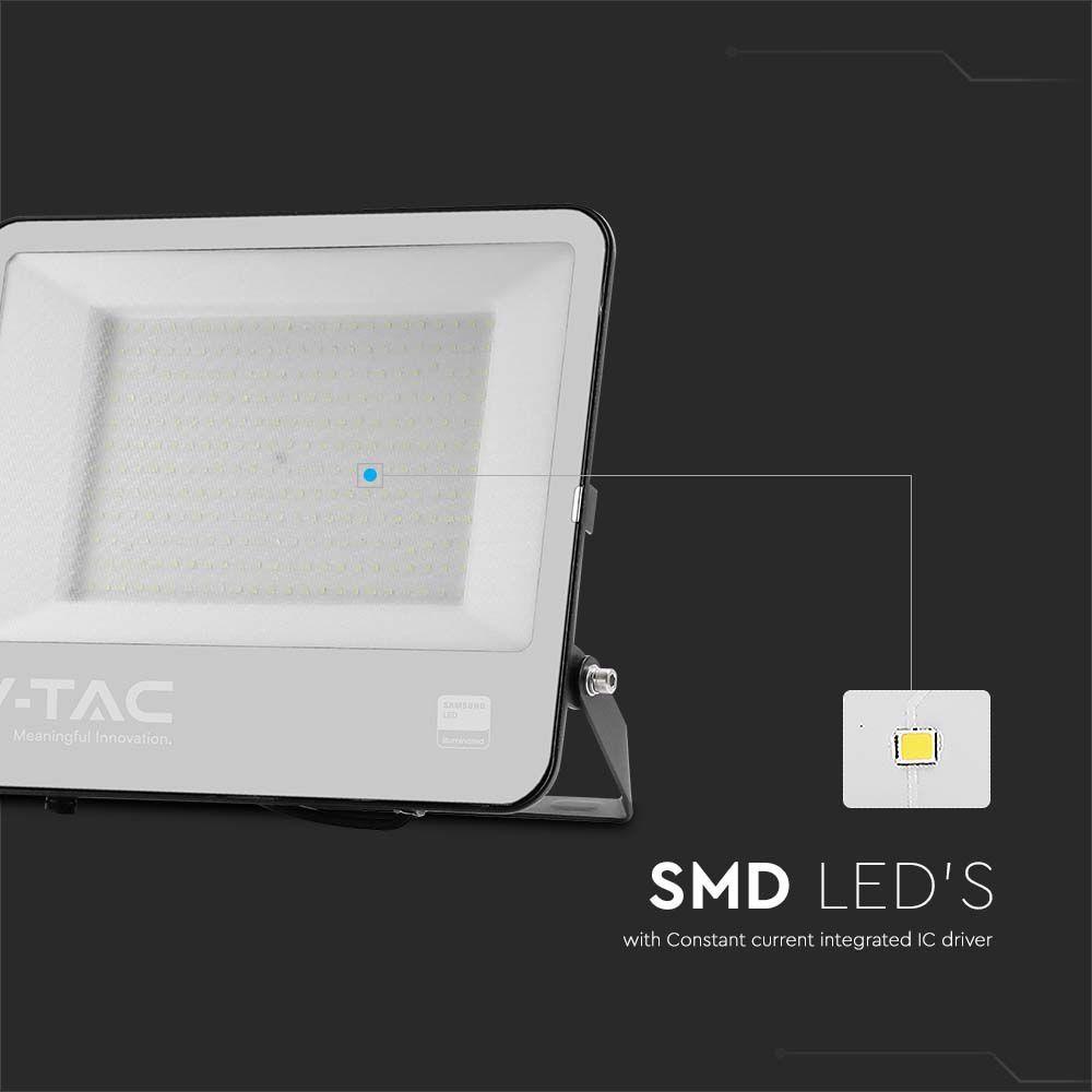 200W Naświetlacz LED SMD, Chip SAMSUNG, Barwa:4000K, Obudowa: Czarna, Skuteczność 115lm/W, VTAC, SKU 8848