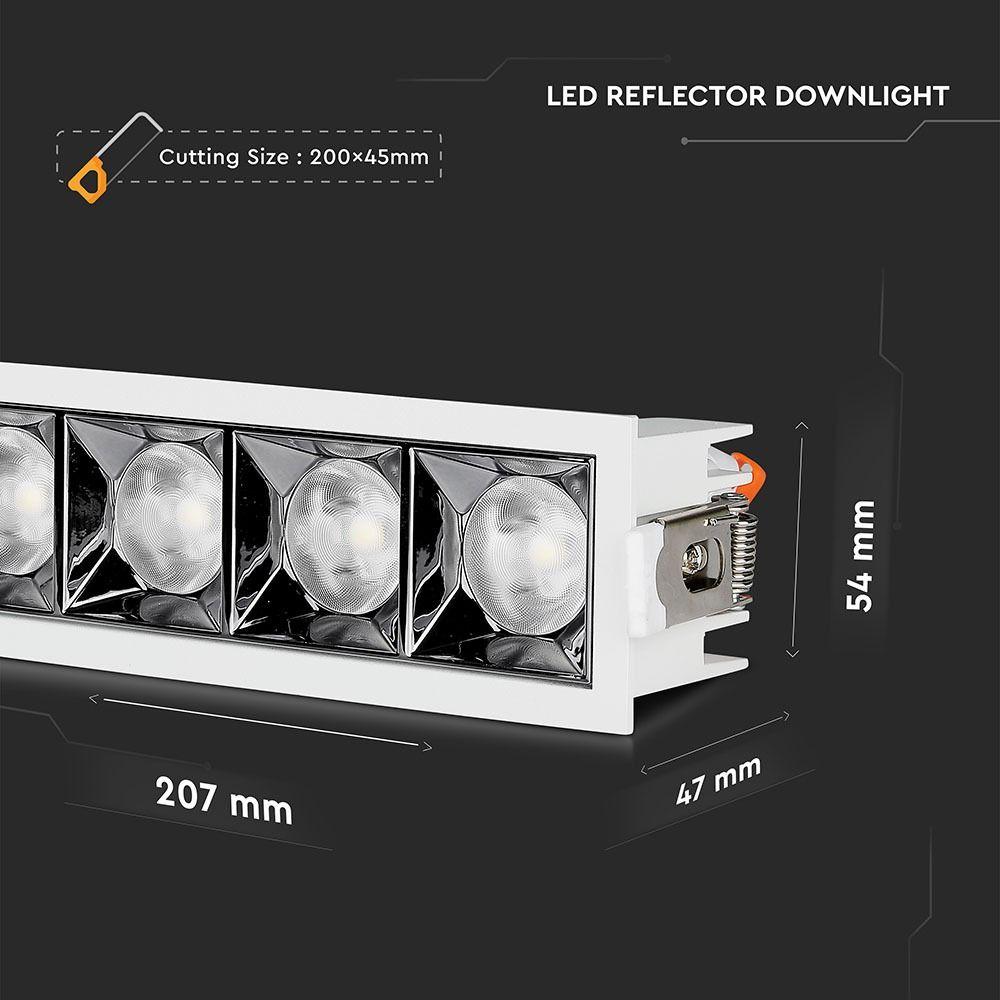 20W Oprawa wpuszczana reflektor LED, Chip SAMSUNG, Barwa:2700K, Kąt 38', VTAC, SKU 996