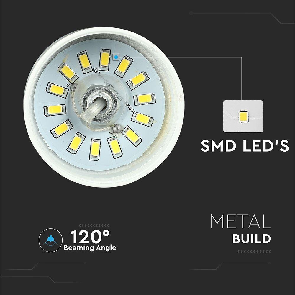 7W Lampa Wisząca LED, Klosz: Akryl, Złoty, Barwa:4000K, VTAC, SKU 3930