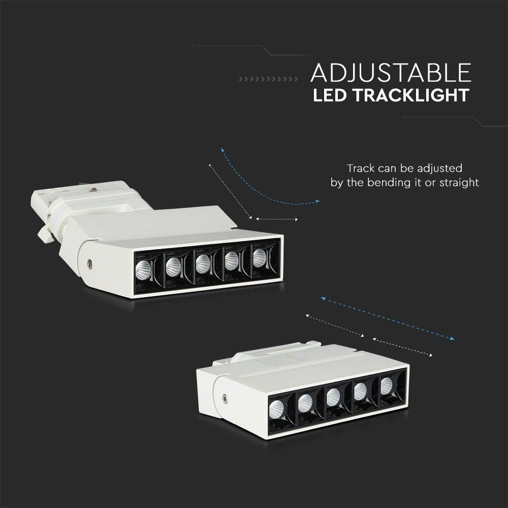 12W Lampa LED liniowa na szynoprzewód MAGNETIC, Chip SAMSUNG, Barwa:4000K, Obudowa: Biała, VTAC, SKU 20004