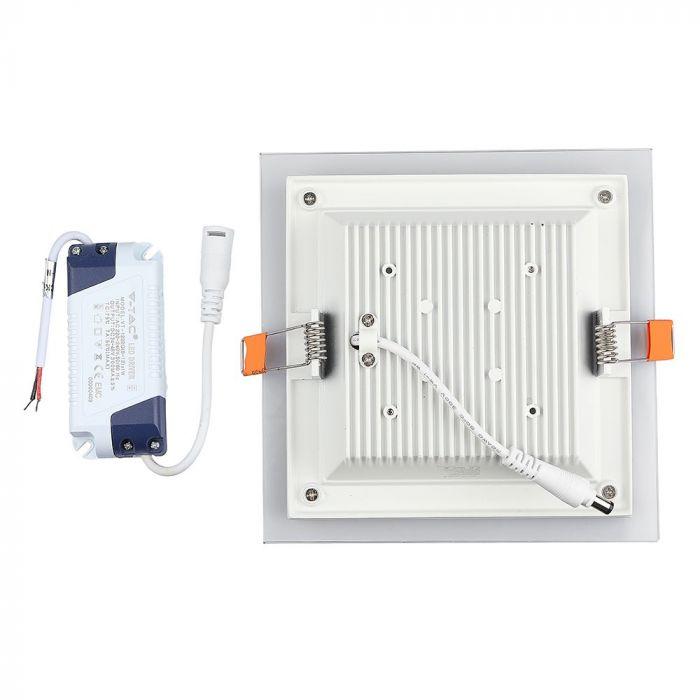 12W Panel LED, Barwa:6400K , Kwadratowa, VTAC, SKU 4741