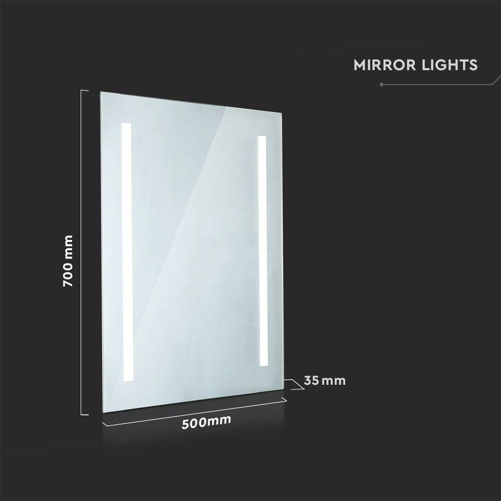 VT-8700 35W LED MIRROR LIGHT RECTANGLE CHROME 6400K 700x500MM