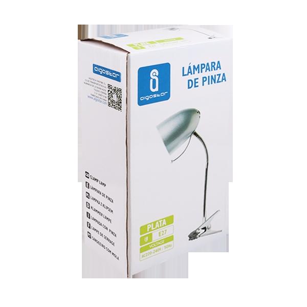 Clip Table Lamp (Without Light Source ) Silver E27