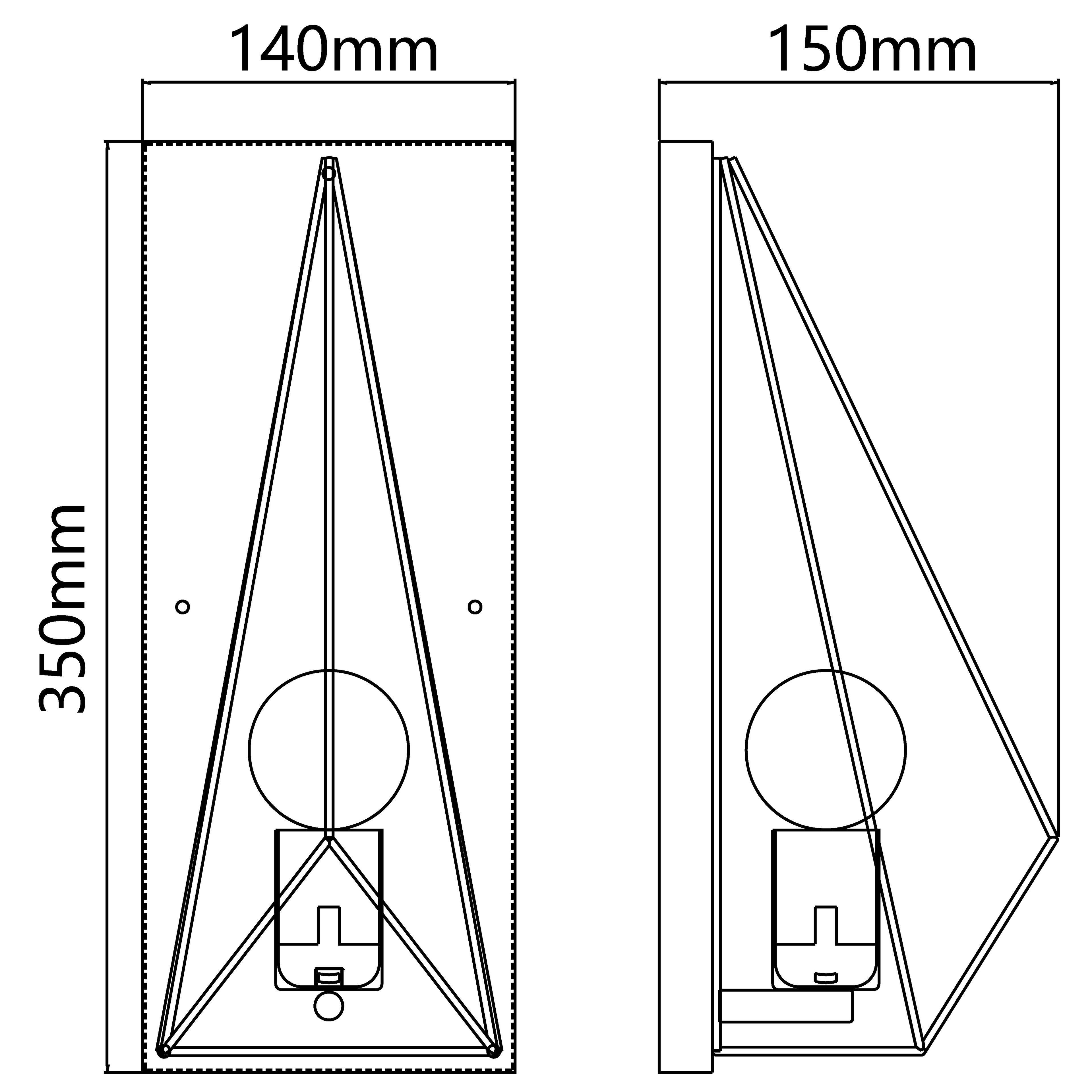 Metal wall light white (without light source) E27