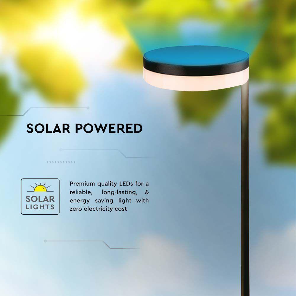 VT-1137 2W LED SOLAR BOLLARD LAMP SMD 3000K IP54