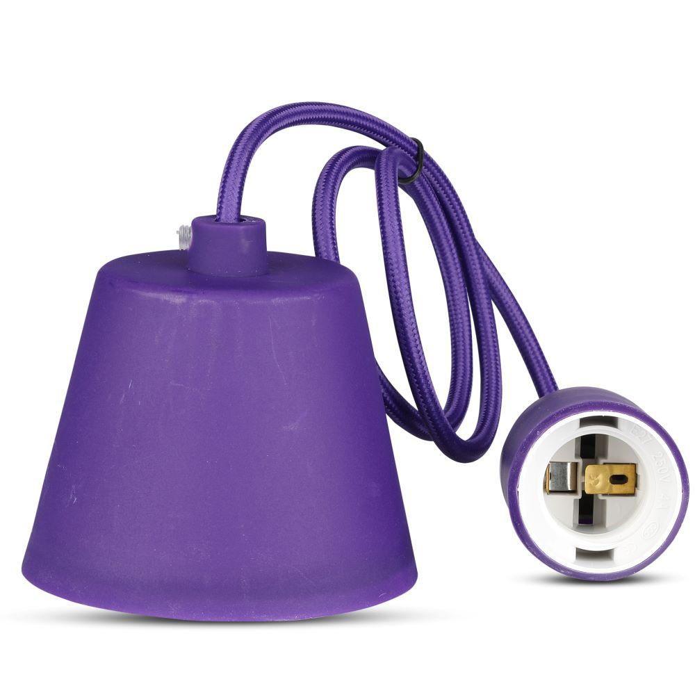 Lampa Wisząca, Trzonek:E27/ Purpurowy, VTAC, SKU 3483