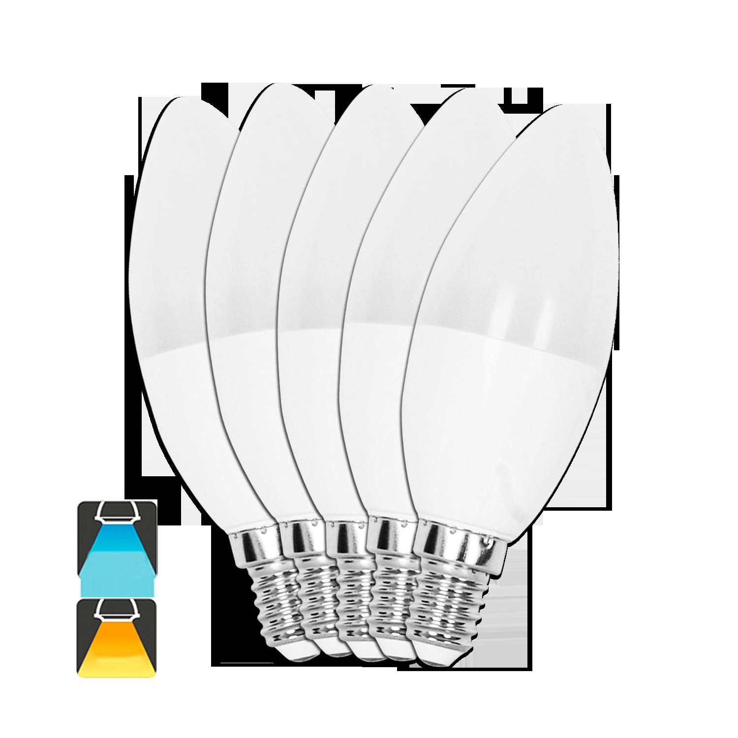 LED E14 C37 7W Barwa Ciepła