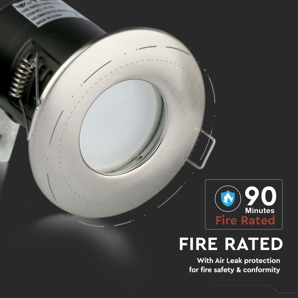 VT-702 GU10 FIRE RATED DOWNLIGHT FITTING IP65-CHROME