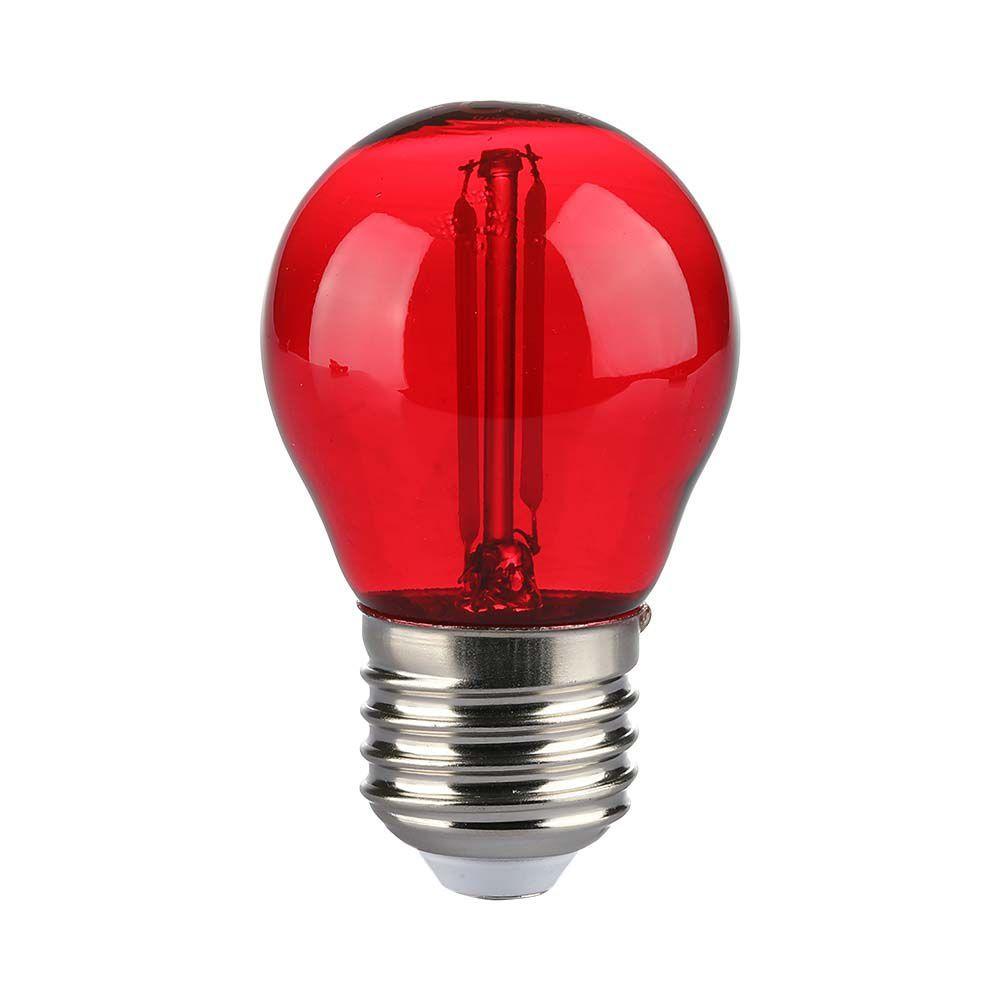 2W G45 Żarówka LED Filament, Czerwony, Trzonek:E27, VTAC, SKU 217413