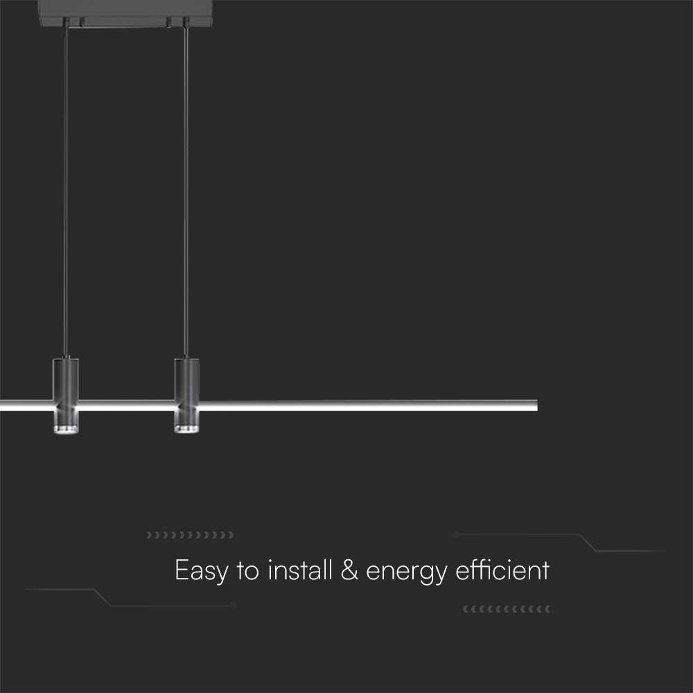 Lampa wisząca LED (80*100CM), Barwa: 4000K, Obudowa: Czarna      , VTAC, SKU 10088