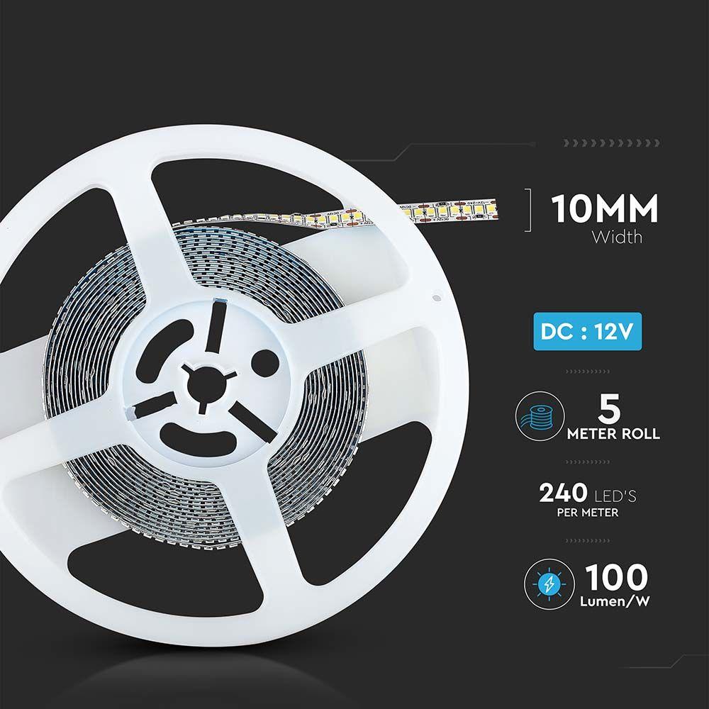 VT-2835 240 20W/M LED STRIP LIGHT 3000K HIGH LUMEN IP20 (5M/ROLL)(PRICE PER M)