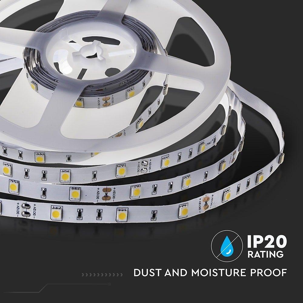 VT-5050-30 4.8W/M LED STRIP LIGHT 3000K IP20 (5M/ROLL)(PRICE PER M)